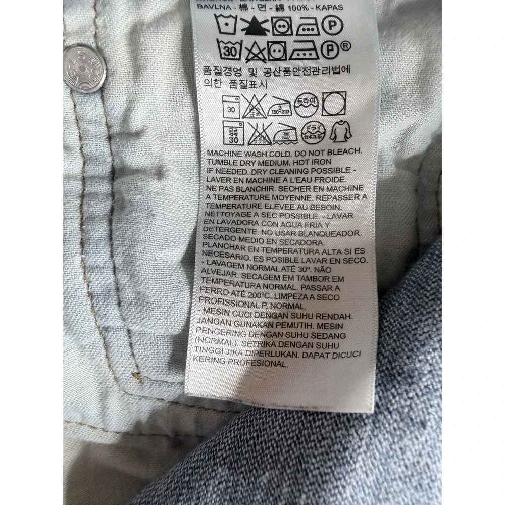 Levis 514 Jeans Mens 36x30 Blue Denim Straight Fit Medium Wash‎ Whiskered